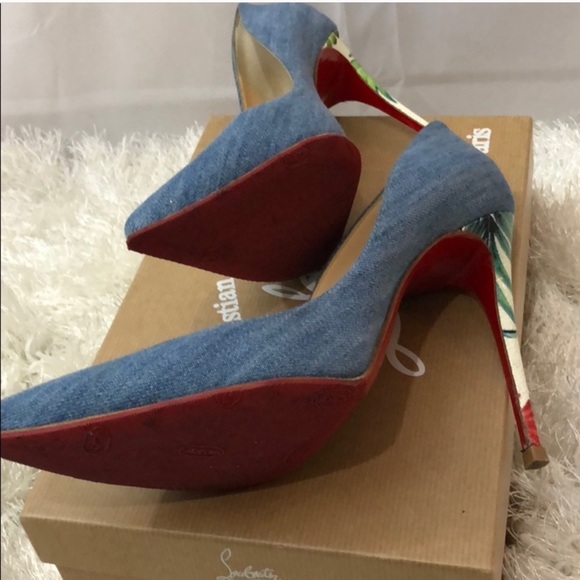 Christian Louboutin Pigalle Follies Hawaii Heels - Picture 5 of 7